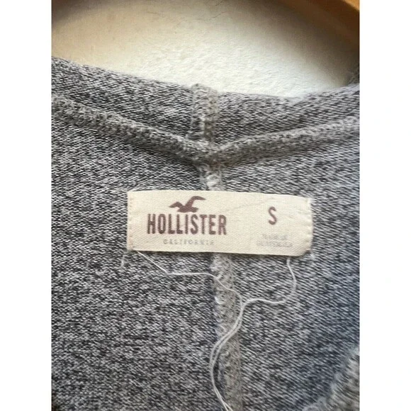 WOMENS HOLLISTER SOLID GRAY HOODIE SIZE SMALL (L12) - Picture 2 of 3